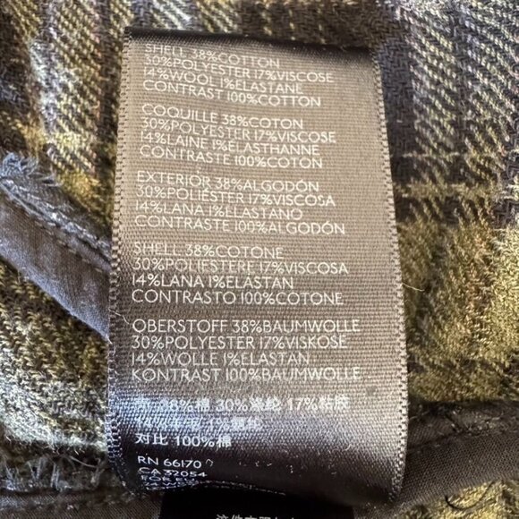 We The Free Green Plaid Wool Blend You Wish Flannel Shirt Tunic Size Extra Small - Picture 12 of 13